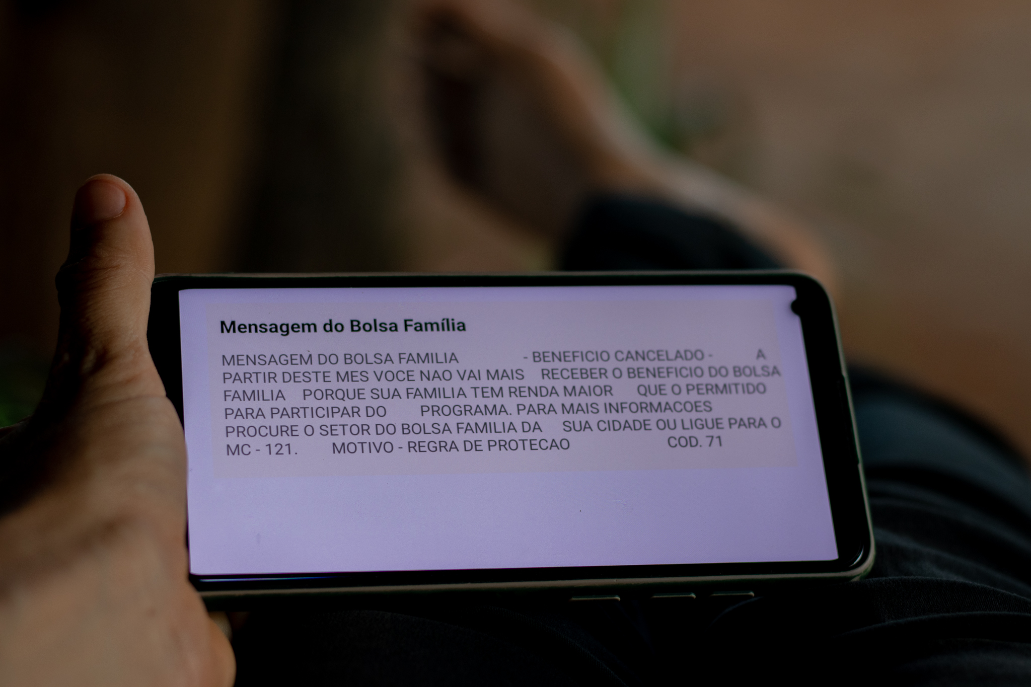 Mensagens no Bolsa Família.