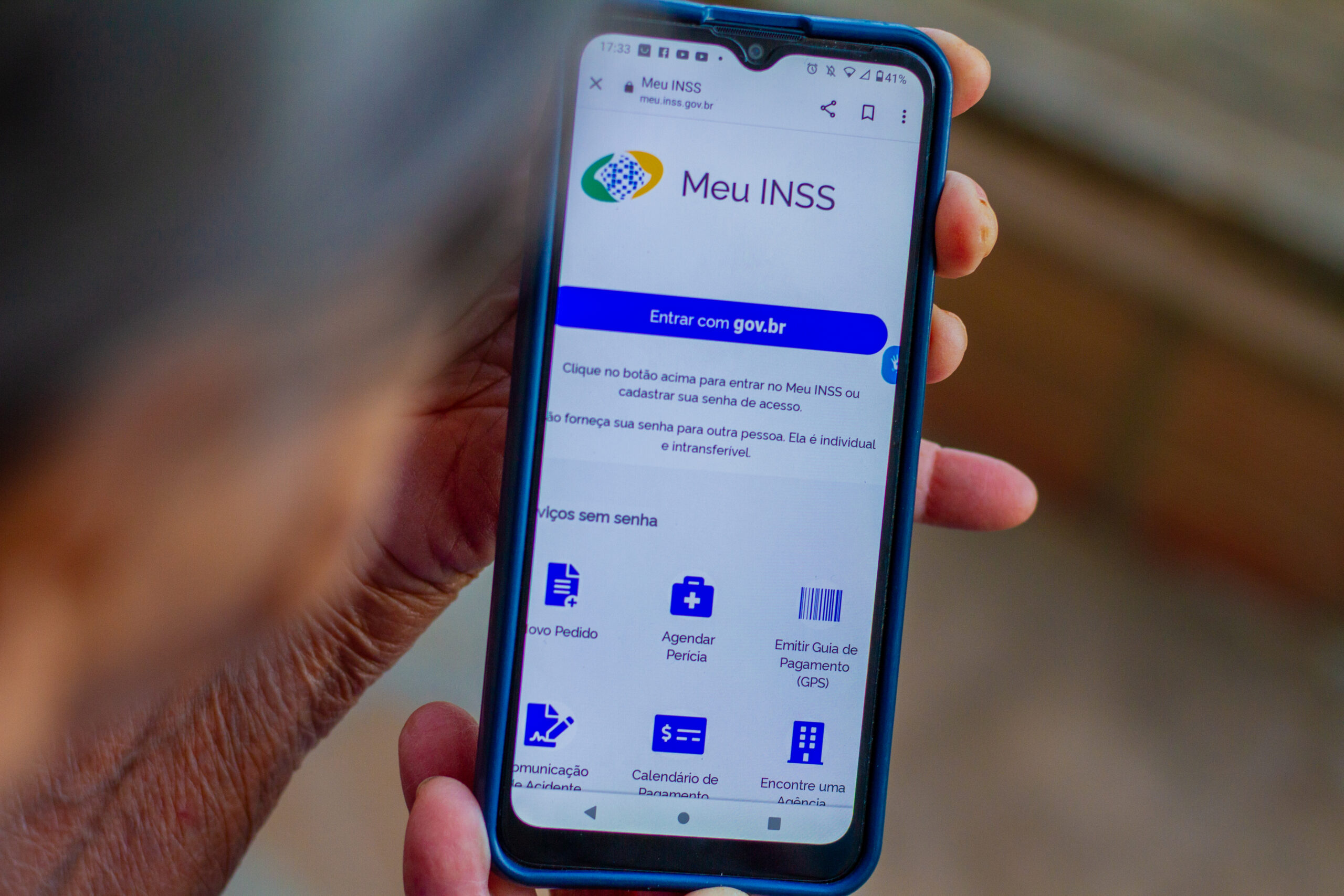App Meu INSS no celular.